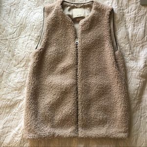 Wilfred Faux Sherling Zip-up Vest